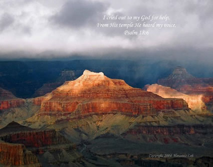 I cried out to my God for help. From His temple He heard my voice. Psalm 18:6
