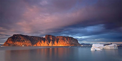 island and iceberg