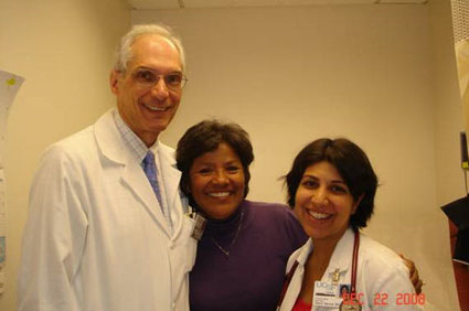 Irene with Doctor Stephen Gluck & Nisha Bansal