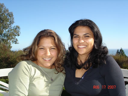 Jocelyn & JoAnna soaking in the sunny afternoon on the deck in Aptos
