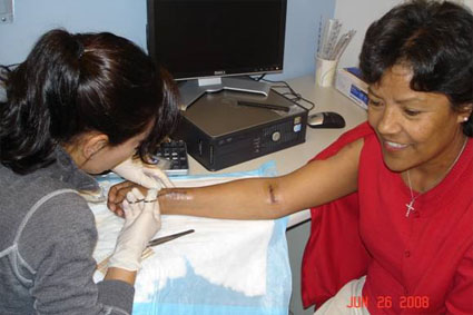 Irene's Stitches Being Removed