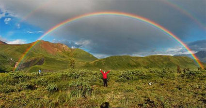 Rainbow Over A Meadow