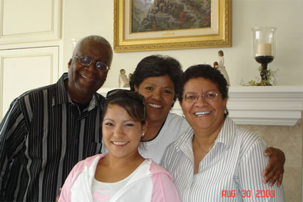 Raleigh and Paulette Washington with Irene and Jocelyn