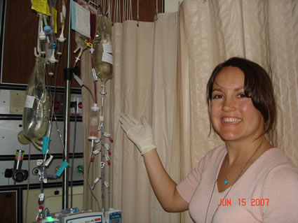 Irene and the Stem Cell Transplant Equipment