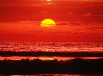 Sunset Over The Ocean