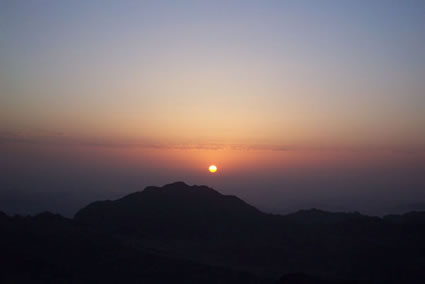 Sunset Over Mountains
